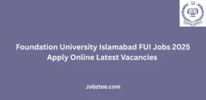Foundation University Islamabad FUI Jobs 2025 Apply Online Latest Vacancies